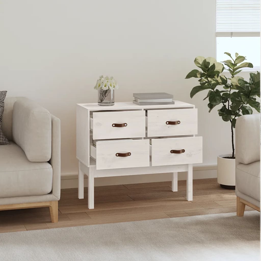 Console Cabinet 90X40X78 Cm Solid Wood Pine