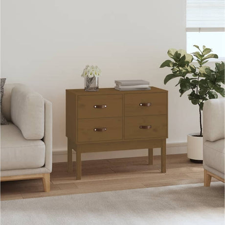 Console Cabinet 90X40X78 Cm Solid Wood Pine
