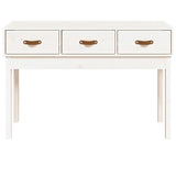 Console Table White 114x40x75 cm Solid Wood Pine