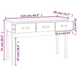 Console Table White 114x40x75 cm Solid Wood Pine