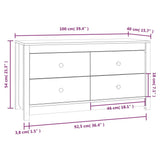 Side Cabinet Solid Wood Pine