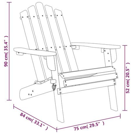 Garden Adirondack Chairs 2 Pcs Solid Wood Acacia
