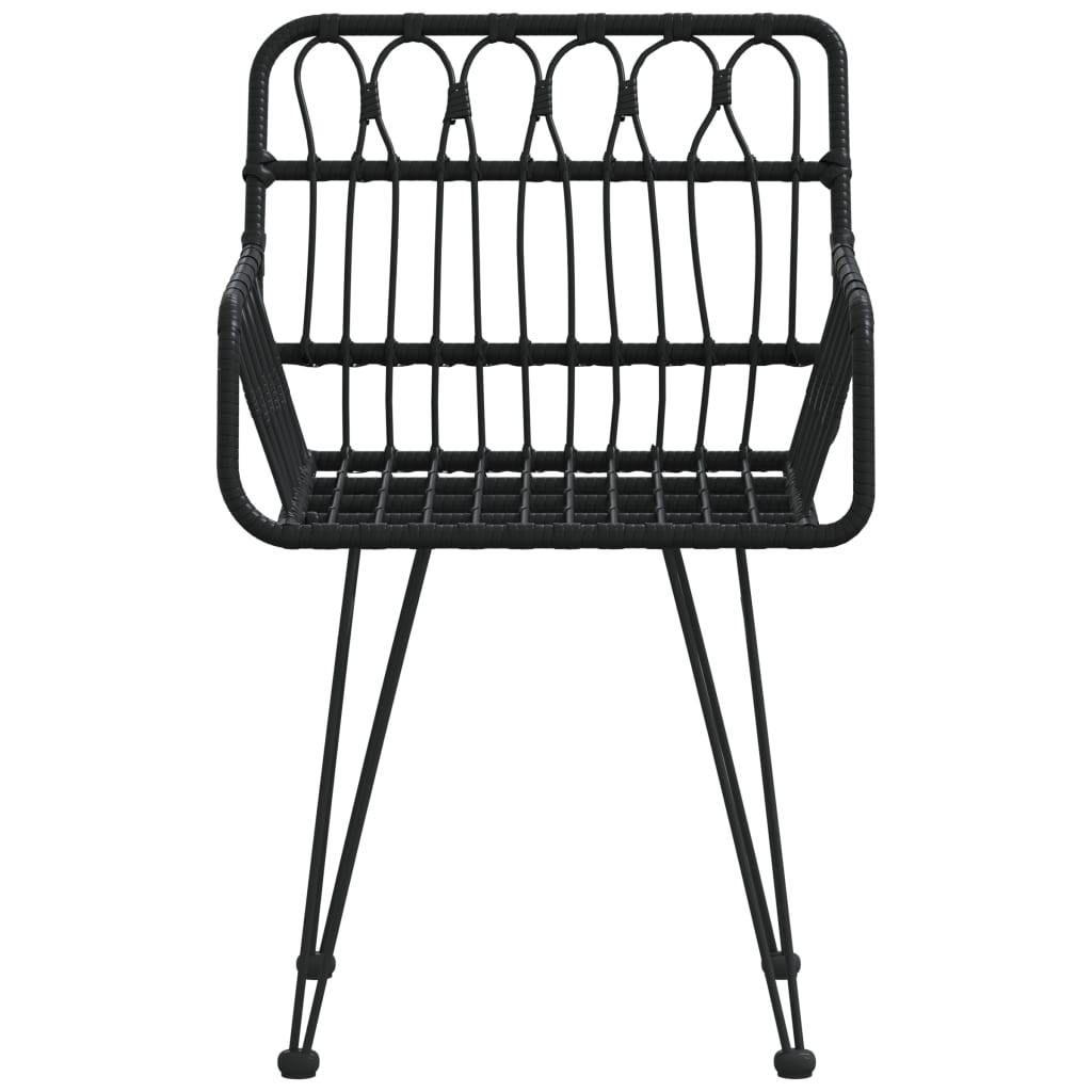 Garden Chairs 2 Pcs With Armrest 56X64X80 Cm Pe Rattan