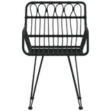 Garden Chairs 2 Pcs With Armrest 56X64X80 Cm Pe Rattan