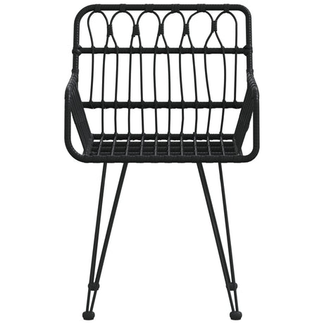 Garden Chairs 2 Pcs With Armrest 56X64X80 Cm Pe Rattan