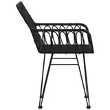 Garden Chairs 2 Pcs With Armrest 56X64X80 Cm Pe Rattan