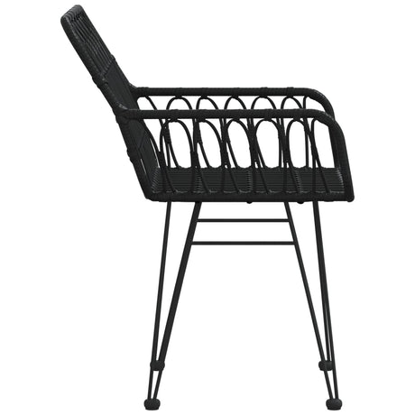 Garden Chairs 2 Pcs With Armrest 56X64X80 Cm Pe Rattan
