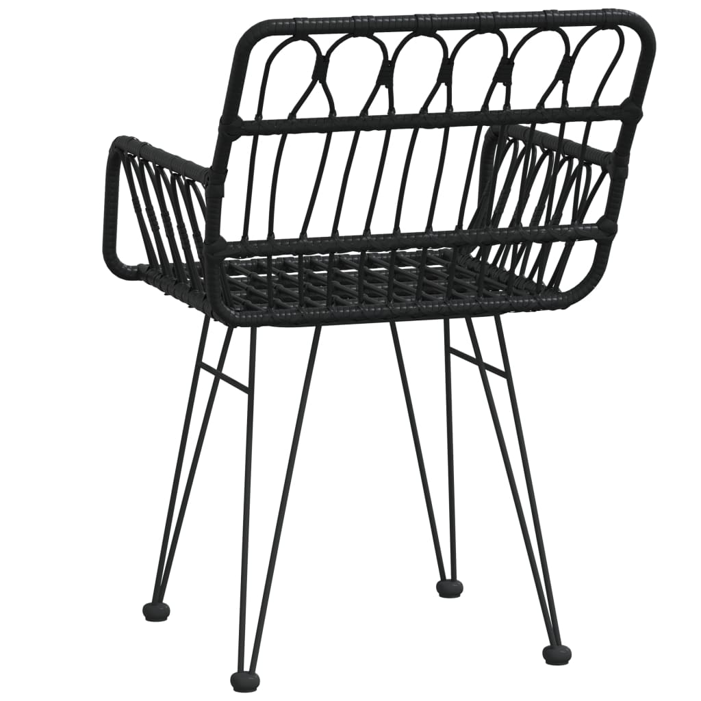 Garden Chairs 2 Pcs With Armrest 56X64X80 Cm Pe Rattan