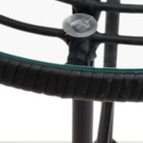 Dining Table Ø50 Cm Tempered Glass And Steel