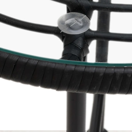 Dining Table Ø50 Cm Tempered Glass And Steel