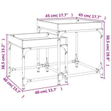 Side Tables 2 Pcs Engineered Wood