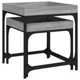 Side Tables 2 Pcs Engineered Wood