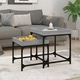 Side Tables 2 Pcs Engineered Wood