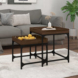 Side Tables 2 Pcs Engineered Wood