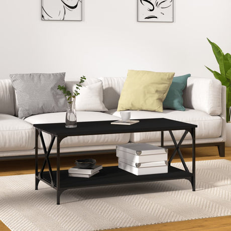 Coffee Table 80X50X45 Cm Engineered Wood And Iron