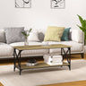 Coffee Table 80X50X45 Cm Engineered Wood And Iron