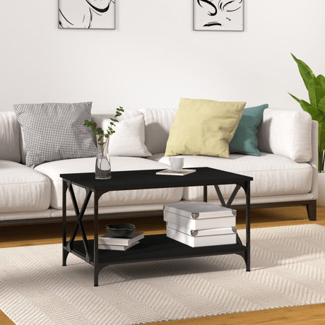 Coffee Table 80X50X45 Cm Engineered Wood And Iron