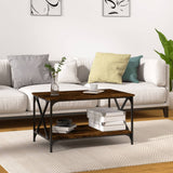Coffee Table 80X50X45 Cm Engineered Wood And Iron