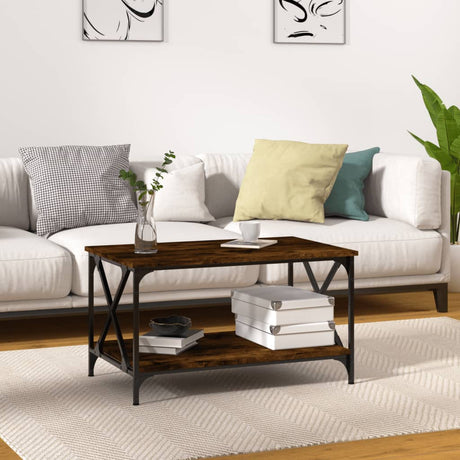 Coffee Table 80X50X45 Cm Engineered Wood And Iron