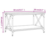 Coffee Table 80X50X45 Cm Engineered Wood And Iron