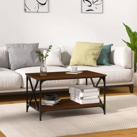 Coffee Table 80X50X45 Cm Engineered Wood And Iron
