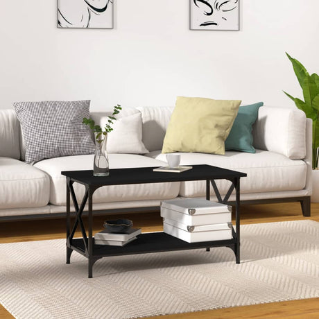 Coffee Table 80X50X45 Cm Engineered Wood And Iron