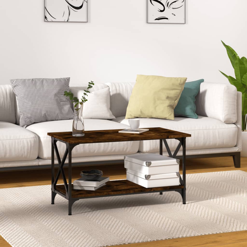 Coffee Table 80X50X45 Cm Engineered Wood And Iron