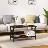 Coffee Table 80X50X45 Cm Engineered Wood And Iron