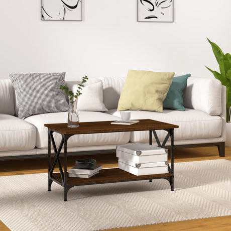 Coffee Table 80X50X45 Cm Engineered Wood And Iron