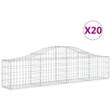 Arched Gabion Baskets 20 pcs 200x30x40/60 cm Galvanised Iron