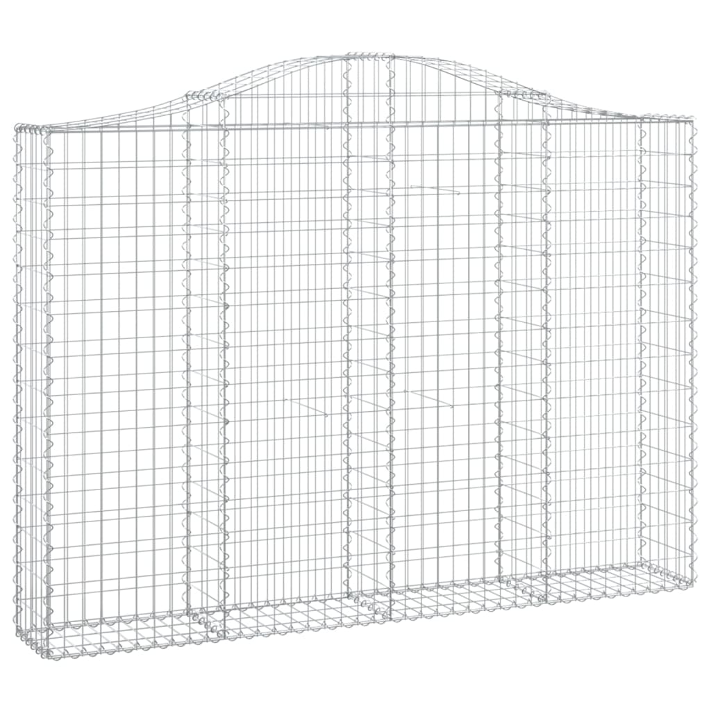 Arched Gabion Baskets 8 pcs 200x30x140/160 cm Galvanised Iron