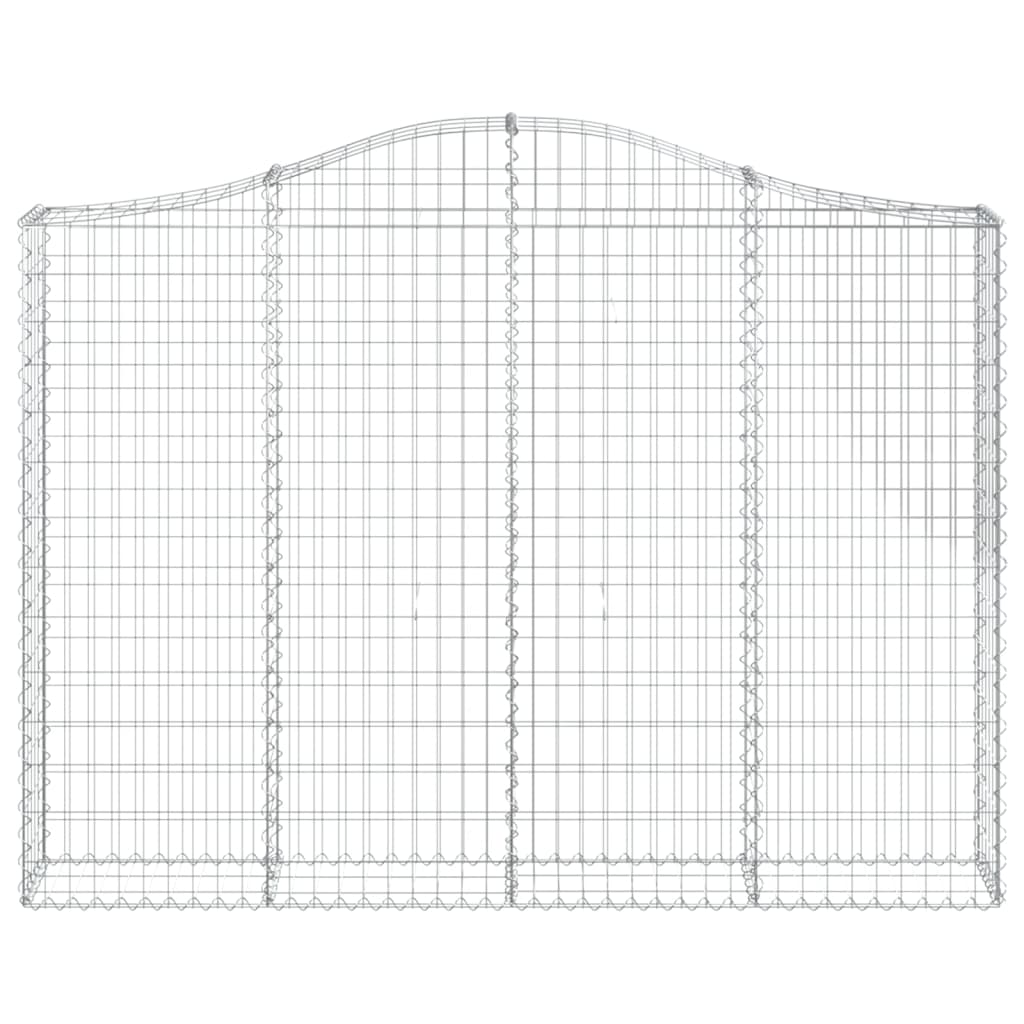 Arched Gabion Baskets 8 pcs 200x30x140/160 cm Galvanised Iron