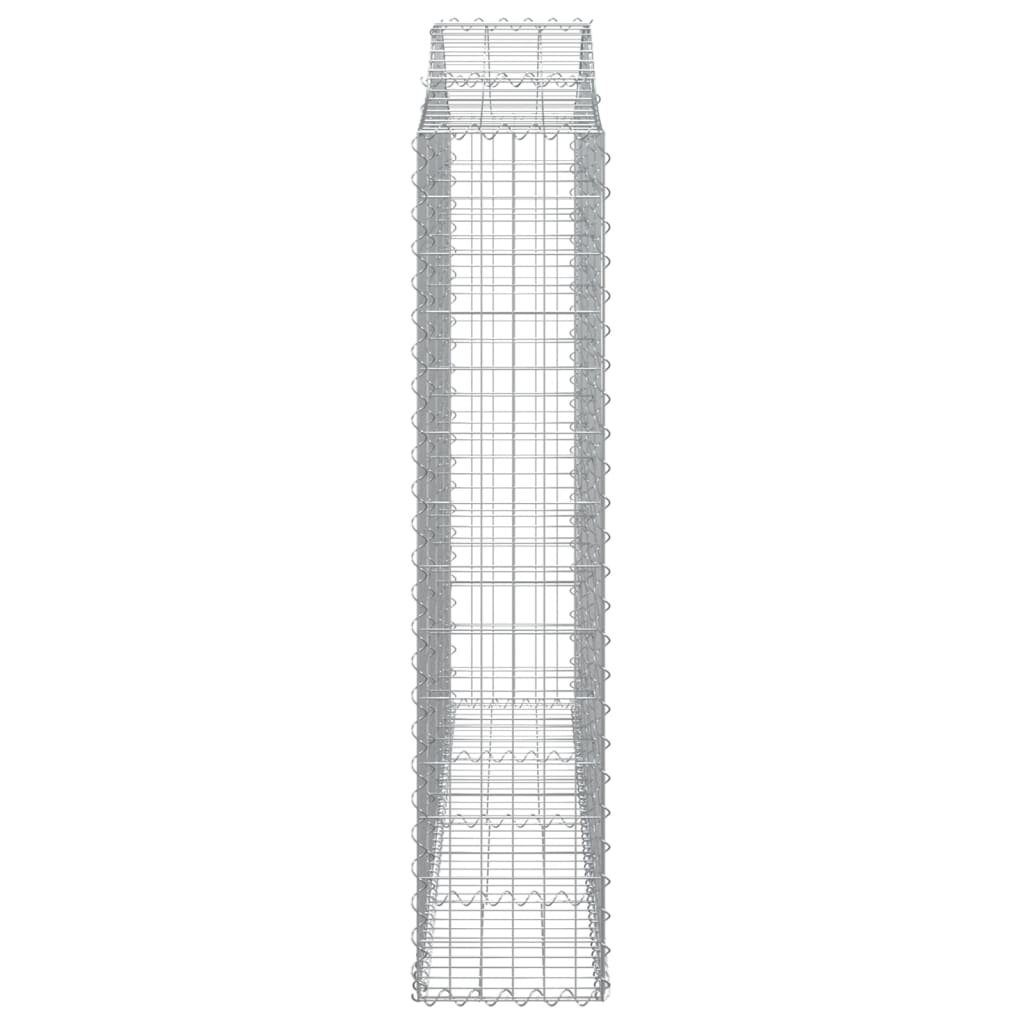 Arched Gabion Baskets 8 pcs 200x30x140/160 cm Galvanised Iron