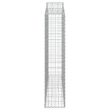 Arched Gabion Baskets 8 pcs 200x30x140/160 cm Galvanised Iron