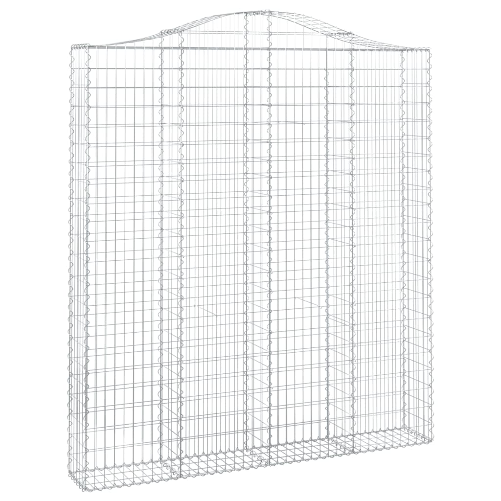 Arched Gabion Baskets 5 pcs 200x30x220/240 cm Galvanised Iron