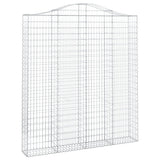 Arched Gabion Baskets 5 pcs 200x30x220/240 cm Galvanised Iron