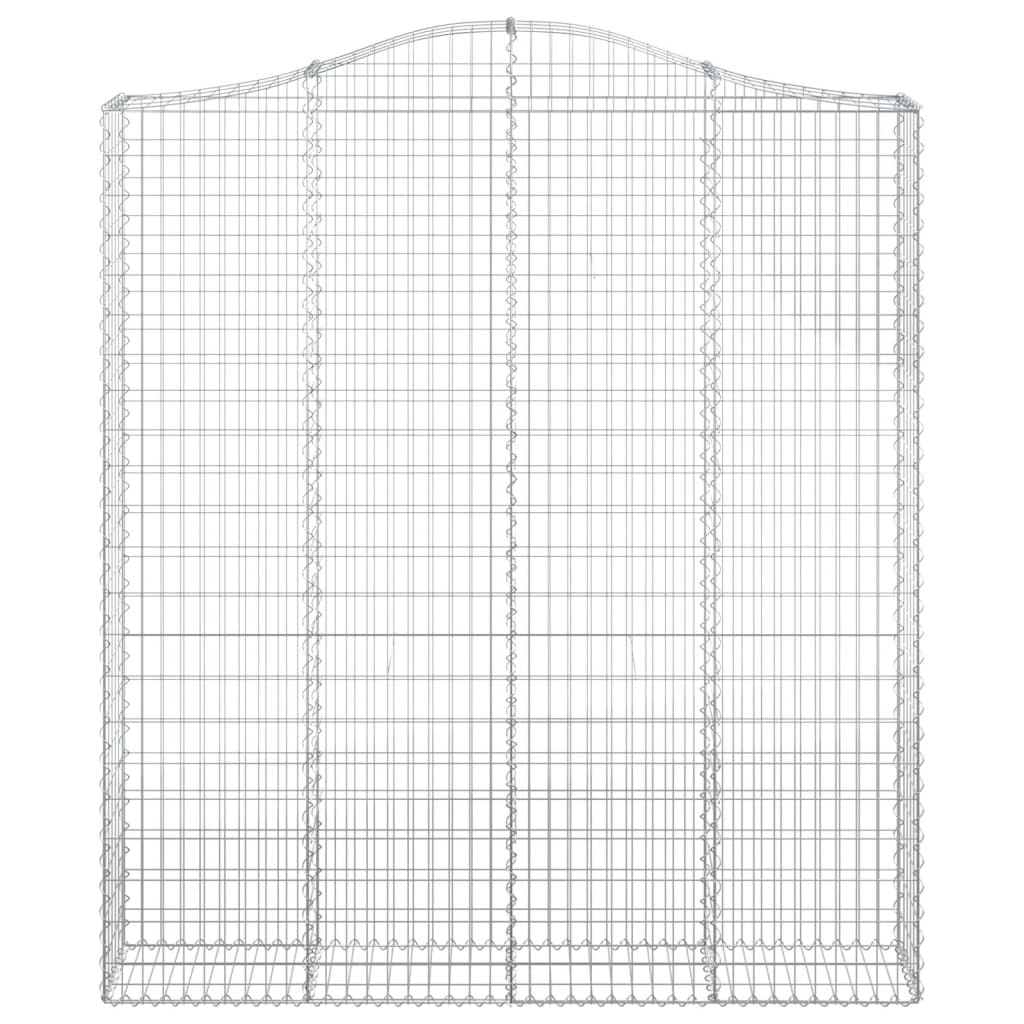 Arched Gabion Baskets 5 pcs 200x30x220/240 cm Galvanised Iron