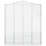 Arched Gabion Baskets 5 pcs 200x30x220/240 cm Galvanised Iron