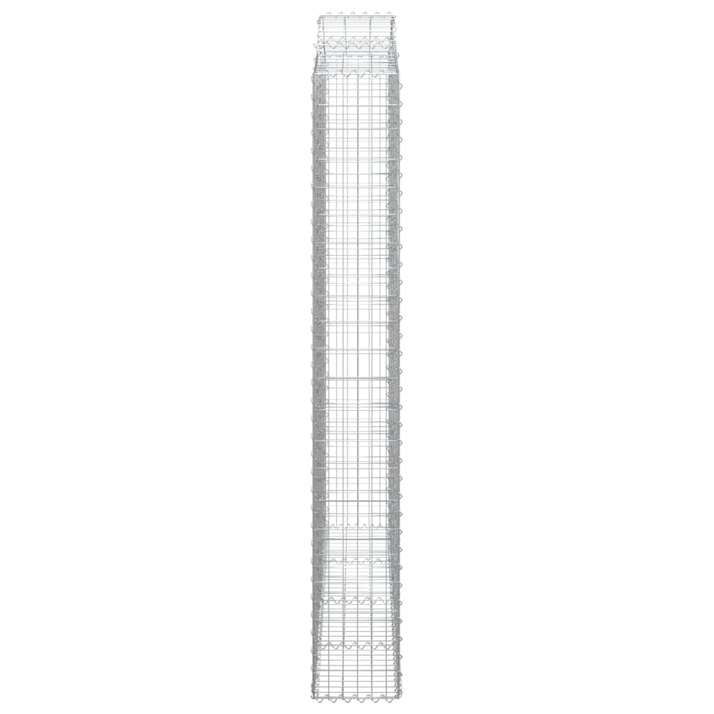 Arched Gabion Baskets 5 pcs 200x30x220/240 cm Galvanised Iron