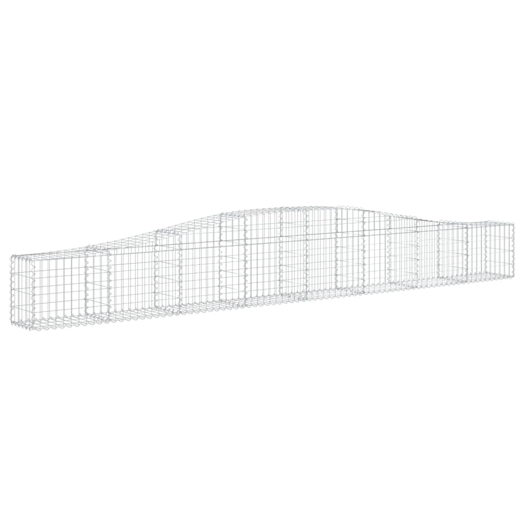 Arched Gabion Baskets 10 pcs 400x30x40/60 cm Galvanised Iron