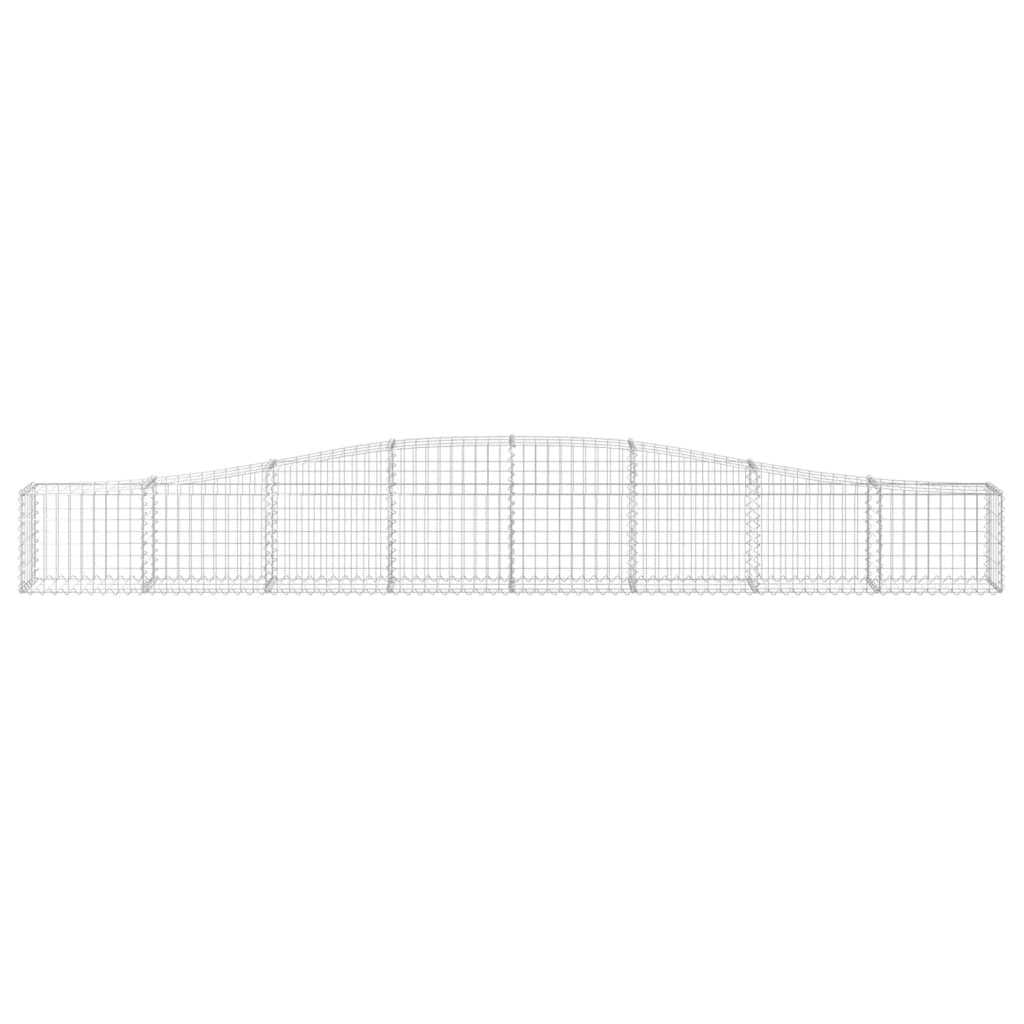Arched Gabion Baskets 10 pcs 400x30x40/60 cm Galvanised Iron