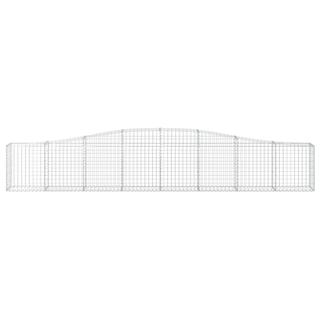 Arched Gabion Baskets 10 pcs 400x30x60/80 cm Galvanised Iron