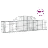 Arched Gabion Baskets 20 pcs 200x30x40/60 cm Galvanised Iron