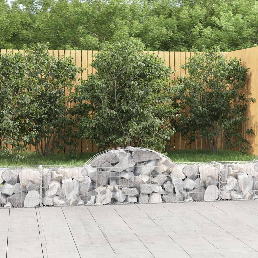 Arched Gabion Baskets 20 pcs 200x30x40/60 cm Galvanised Iron