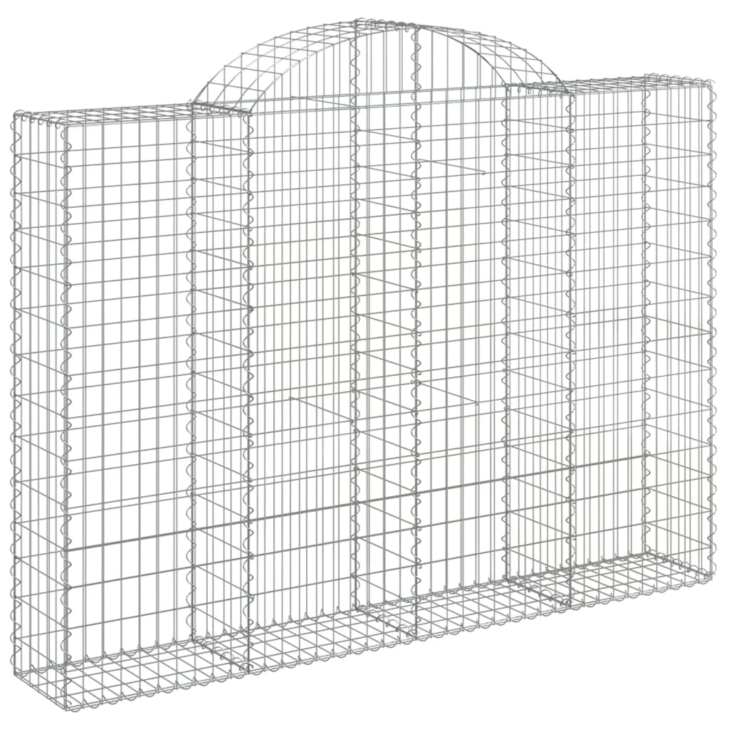 Arched Gabion Baskets 10 pcs 200x30x140/160 cm Galvanised Iron