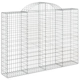 Arched Gabion Baskets 10 pcs 200x30x140/160 cm Galvanised Iron