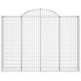 Arched Gabion Baskets 10 pcs 200x30x140/160 cm Galvanised Iron