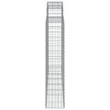 Arched Gabion Baskets 10 pcs 200x30x140/160 cm Galvanised Iron