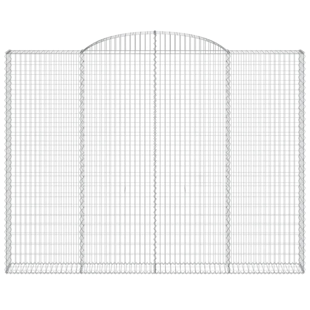 Arched Gabion Baskets 3 pcs 300x30x220/240 cm Galvanised Iron