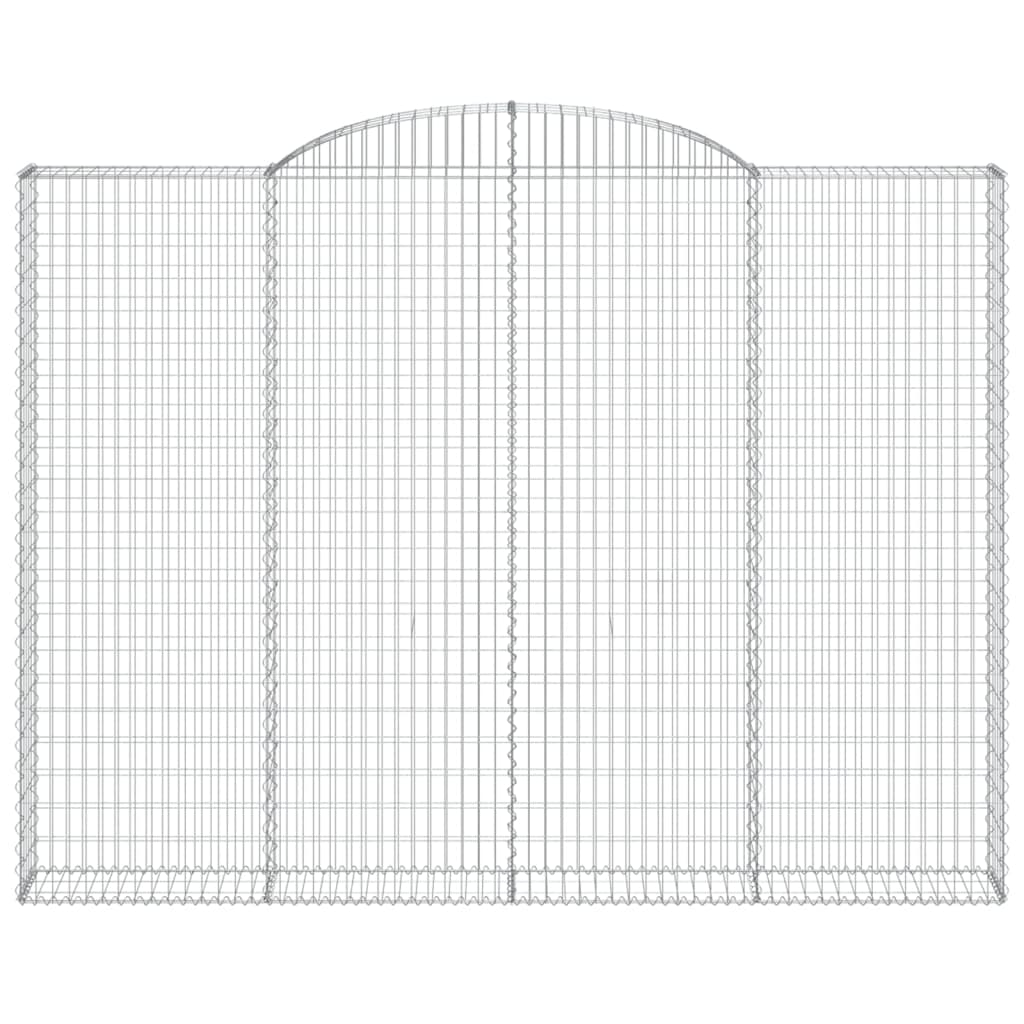 Arched Gabion Baskets 6 pcs 300x30x220/240 cm Galvanised Iron